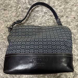 Coach Navy and Black Shoulder Bag